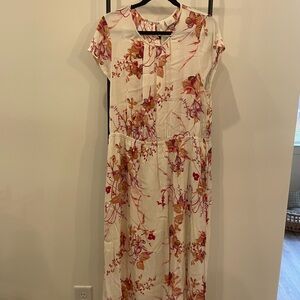 a new day Cream and Pink Floral Maxi Dress